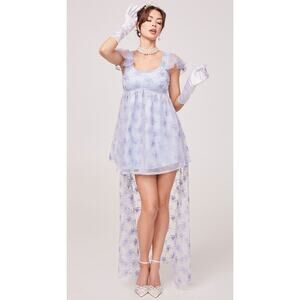 Bridgerton Daphne Costume Yandy Light Blue Floral Mini Dress
